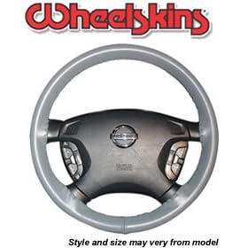 Universal Size B Wheelskins Original One Color Genuine Leather Steering Wheel Covers Color:Black