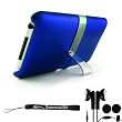 Unique Premium Stand Alone Case Cover Protector for Apple iPod Touch 8GB 32GB 64GB 3rd Generation iTouch + Includes a 4-inch ebigvalue TM Determination Hand Strap and Earphone Headset with Mic (Hand Free, Headphones)