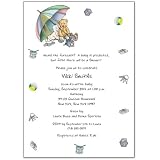 Bear Umbrella With Baby Baby Shower Invitations -... by Storkie Express