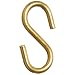 Brady 23305 1-3/4" Size Solid Brass "S" Hook (Pack Of 100)