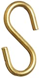 Brady 23305 1-3/4 Size Solid Brass S Hook (Pack Of 100)
