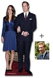 *COMMEMORATIVE PACK* - PRINCE WILLIAM AND KATE MIDDLETON (ROYAL WEDDING 2011) - LIFESIZE CARDBOARD STAND-IN (CUTOUT / STANDEE / STANDUP) - INCLUDES 8X10" (25X20CM) STAR PHOTO - FAN PACK #153