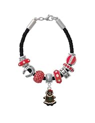 Gingerbread Girl on a Red Love & Luck Beaded Bracelet [Jewelry] Delight