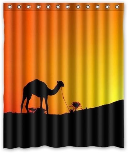 Bath Curtain Home Product Print Animal Camel Po Shower Curtains Mouldproof Waterproof Bathroom Curtain 60" x 72"