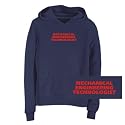 Sweatshirt Woman Navy Blue " Word Mechanical Engineering Technologist " Occupations