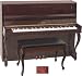 Musical Instruments : 45" Chippendale Console Piano (Walnut Polish)