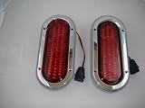 Red Oval 62 LED Truck RV Trailer Stop Turn Tail Lights