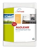 ALCLEAR Microfasertuch Star Spezialtuch, entfernt Kalkr�nder ohne Chemie, 40x45 cm weiss, feinste Tuchstruktur
