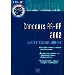 Concours AS-AP 2002 : Sujets et corrig�s officiels