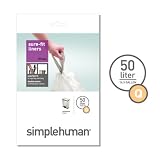 simplehuman Trash Can Liner Q, 50 Liters/13 Gallons, 20-Count Boxes (Pack of 2)