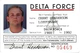 Delta Force Halloween Novelty Identification Card Fake ID