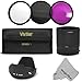 Professional Kit for NIKON Coolpix P510, P520 Cameras - Includes: Filter Kit (UV, CPL, FLD) + Aluminum Lens Adapter Tube + Tulip Flower Lens Hood + Premium MagicFiber Microfiber Lens Cleaning Cloth