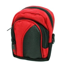 HDE Camera / Small Electronics Case - Red for Panasonic Lumix
