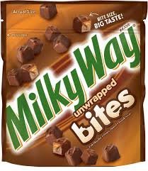 Mars, Milky Way, Unwrapped Bites, 7oz Bag (Pack of 4)