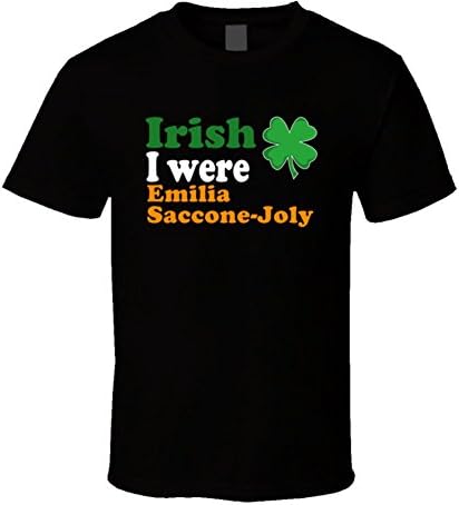 Irish I Were Emilia Saccone-Joly St. Patrick's Day T Shirt 2XL Black
