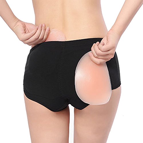 Burvogue Women's Sillicone Padded Enhancer Panties Butt Lifter Hip Seamless Panty