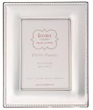 Italian Sterling Silver Frame - Smooth with Beading