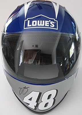 Jimmie Johnson #48, Nascar Driver, Signed, Autographed, Lowes Logo Full Size Helmet, a COA and the Proof Photos of the Jimmie Signing Will Be Included