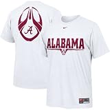 Nike Alabama Crimson Tide White 2008 Team Issue T-shirt