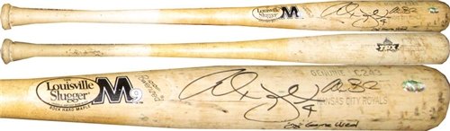 Alex Gordon Autographed/Hand Signed 2008 Game Used Kansas City Royals Uncracked Louisville Slugger C