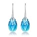 LadyColour Ice Blue Swarovski Crystals Drop & Dangle Pierced Earrings,Women Fashion Jewelry,Great Christmas Gifts,Valentines Gifts,Birthday Gifts