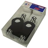 NEW YORK YANKEES EMBROIDERED LOGO COTTON BABY BOOTIES SET 0-3 MOS