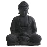 FREE SHIPPING - Black Stone Buddha Statue