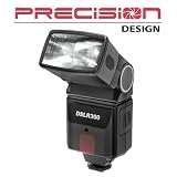 Precision Design DSLR300 Universal High Power Auto Flash with Zoom/Bounce/Swivel Head for Digital SLR Cameras