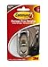 Command Medium Metal Hook, Brushed Nickel, 3 lb Capacity, 1-Hook, 2-Strips, Indoor Use, Decorate Damage-Free