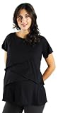 Elegant Juliet Dual Maternity/Nursing Blouse - Black