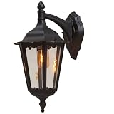 Konstsmide Firenze 7212-750 Wandleuchte (B: 23,5cm T: 30cm H: 48cm, 1x100W, IP43) matt-schwarz