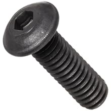 12.9 Alloy Steel Socket Cap Screw, Metric, Button Head, Internal Hex Drive, Black Oxide Finish, Meets EN ISO 7380 Specifications, M2.5-0.45, 8mm Length, Pack Of 100