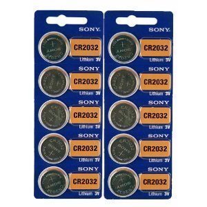 Sony CR2032 Lithium 3V Batteries (2 x Pack of 5)