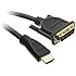 HDMI to DVI Cable, HDMI Male to DVI Male, CL2 rated, 15 foot