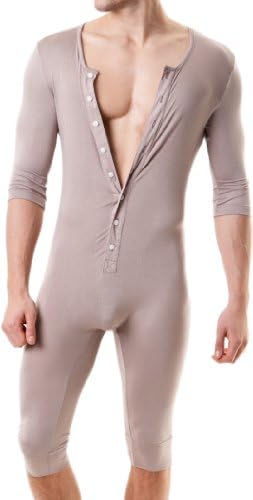 N2N - L14 -Super Soft and Sexy Men's Onezee -Mocha-Medium
