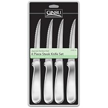 Ginsu Kotta Open Stock Series 4-Piece Japanese 420J2 Stainless Steel Steak Knife Set with Limited Lifetime Warranty