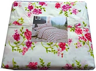 4 Piece Floral Bed Sheet Egyptian Comfort 1800 Count Flowers Queen Size King Size Bed Sheet Sets (king)