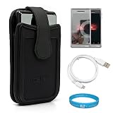 Protective Carrying Holster Case with Swivel Belt Clip for Motorola Droid 2 (Motorola A955) Verizon + Mirror Screen Protector for Motorola Droid 2 + Micro USB Data Cable + SumacLife TM Wisdom Courage Wristband