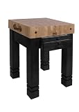 John Boos & Co. American Heritage Collection Black Steamer Block 24x24x5-in.