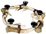 Decorative Round Deer Antler Candle Holder That Holds 5 Candles 10.5