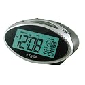 Elgin Battery Powered LCD Alarm Clock with Nap Timer 3408E &ndash; Silver