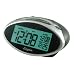 Elgin Battery Powered LCD Alarm Clock with Nap Timer 3408E – Silver