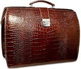 No Shoulder Strap Italian Croco Classic Briefbag