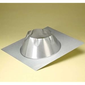 Chimney 69875 8 in. Dura-Vent Dura-plus Round Ceiling Support- Galvalume Painted Black- Trim Collar Included