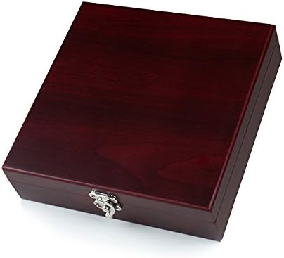 Groomsmen Gift - Flask & Card Set - Rosewood Box Included - Free Engraving