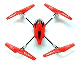 Toys Agency G-Maxtec 860 Quadcopter, 4 CH Digital Proportional R/C Quad- Copter - 2.4 GHz - 3 AXIS Gyro - LI-POLY 3.7V 600MAN INCLUDED - Color Red