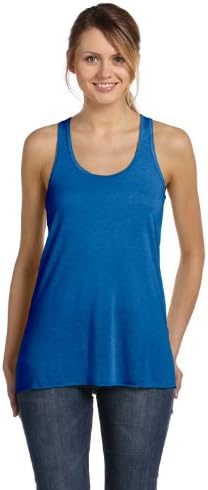 Clementine Flowy Long Racerback Tank Top for Women-TRUE ROYAL MARB-XL