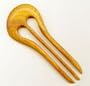 Baerreis Hair Stick - Shortie - Simply Round -Canary Wood, 3 prong