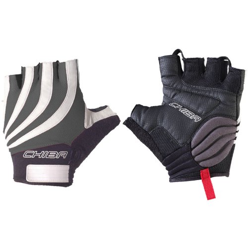 Chiba Mens Gell Racer Cycling Gloves - 1 Pair, Medium, Gray
