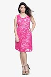 Torrid Plus Size Fuchsia & Nude Allover Lace Dress